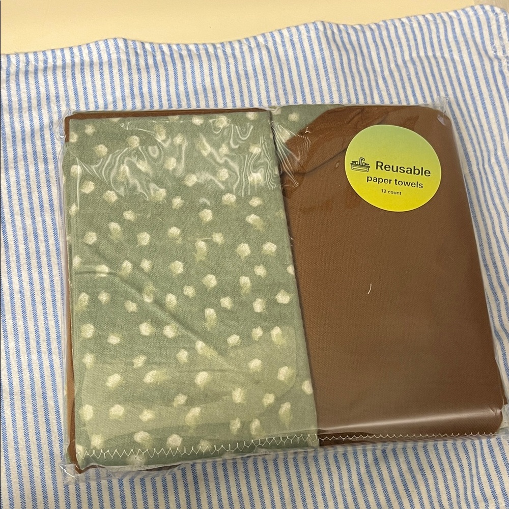 Brown and Green Reusable Paper Towels